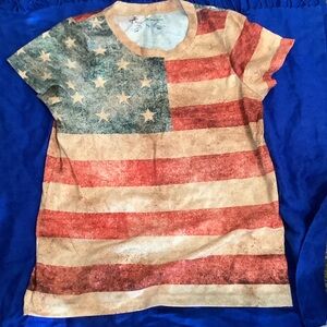 Montana West American Flag Short Sleeve Tee - Red, White, and Blue